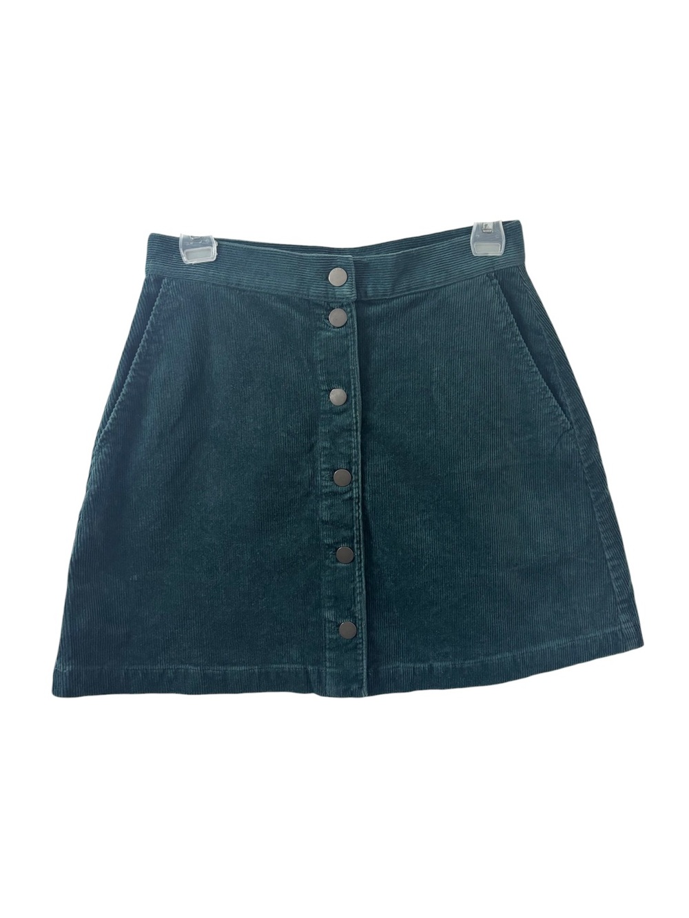 Uniqlo Corduroy Button Front A-Line Mini Skirt Women's Size 2